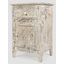 Global Archive Gray Hand Carved Accent Table