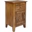 Global Archive Brown Hand Carved Accent Table
