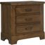 Cool Rustic Amber 3 Drawer Nightstand