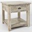 Artisans Craft Washed Grey End Table
