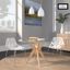 2 LeisureMod Asbury White Chromed Legs Dining Chairs
