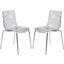 2 LeisureMod Astor Clear Plastic Dining Chairs
