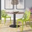 2 LeisureMod Cornelia Solid Green Dining Chairs