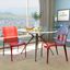2 LeisureMod Murray Red Dining Chairs