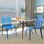 2 LeisureMod Murray Transparent Blue Dining Chairs