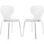 2 LeisureMod Oyster Clear Transparent Side Chairs
