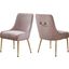 Meridian Owen Pink Velvet Dining Chair Set of 2