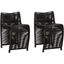 24 Inch Lorenzo Rope Counter Stool Set of 2 In Black