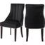 Meridian Oxford Black Velvet Dining Chair Set of 2