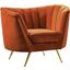 Margo Velvet Chair In Cognac