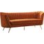 Meridian Margo Cognac Velvet Sofa