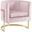Meridian Carter Pink Velvet Accent Chair