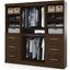 Pur Chocolate 86" Classic Open Storage Unit With 6 Drawers