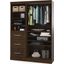 Pur Chocolate 61" Classic Open Storage Unit With 3 Drawers