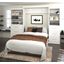 Pur White 126" Drawer Storage Queen Wall Bed
