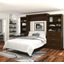 Pur Chocolate 126" Queen Wall Extra Storage Bed