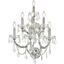2800w7cRc Maria Theresa 22" Chrome 7 Light Wall Sconce With Clear Royal Cut Crystal Trim