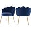Claire Velvet Dining Chair Set of 2 In Navy