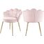 Claire Velvet Dining Chair Set of 2 In Pink