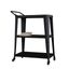 3-Tiered Dining Cart with Swivel Wheels In Black