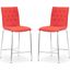 Uppsala Tangerine Fabric Counter Chair Set of 2