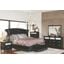 Barzini Black Upholstered Platform Bedroom Set