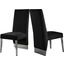 Porsha Black Velvet Dining Chair (Set of 2) 756Black-C
