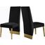 Porsha Black Velvet Dining Chair (Set of 2) 755Black-C