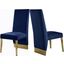 Porsha Navy Velvet Dining Chair (Set of 2) 755Navy-C