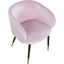 Louise Velvet Dining Chair In Pink