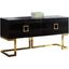 Meridian Beth Sideboard/Console in Gold/Black