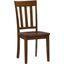 Simplicity Caramel Slat Back Chair Set of 2