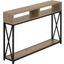 48 Inch Taupe Black Metal Hall Console I 3573