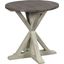 Reclamation Place Brown Trestle Round End Table