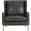 5west Marseille Black Leather Virgil Chair
