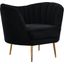Meridian Margo Velvet Chair in Black