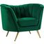 Meridian Margo Velvet Chair in Green