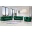 Meridian Margo 2pc Velvet Living Room Set in Green