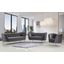 Meridian Margo 2pc Velvet Living Room Set in Grey