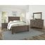 Sawmill Saddle Grey Louver Bedroom Set