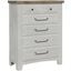 Sawmill Alabaster Two Tone 5 Drawer Chest
