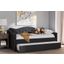 Baxton Studio Kaija Modern And Contemporary Dark Grey Fabric Daybed With Trundle