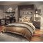 Cielo By Elite Bark Gray and White 85" Queen Wall Bed Kit