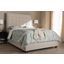 Baxton Studio Georgette Modern And Contemporary Light Beige Fabric Upholstered Queen Size Bed