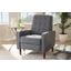 Baxton Studio Mathias Mid-Century Modern Grey Fabric Upholstered Lounge Chair