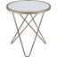 Valora Champagne and Frosted Glass End Table