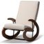 Baxton Studio Kaira Modern And Contemporary Light Beige Fabric Upholstered And Walnut-Finished Wood Rocking Chair