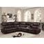 Bastrop Brown Leather Reclining Sectional