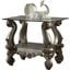 Versailles Antique Platinum and Clear Glass End Table