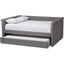 Baxton Studio Alena Modern And Contemporary Grey Fabric Upholstered Queen Size Daybed With Trundle